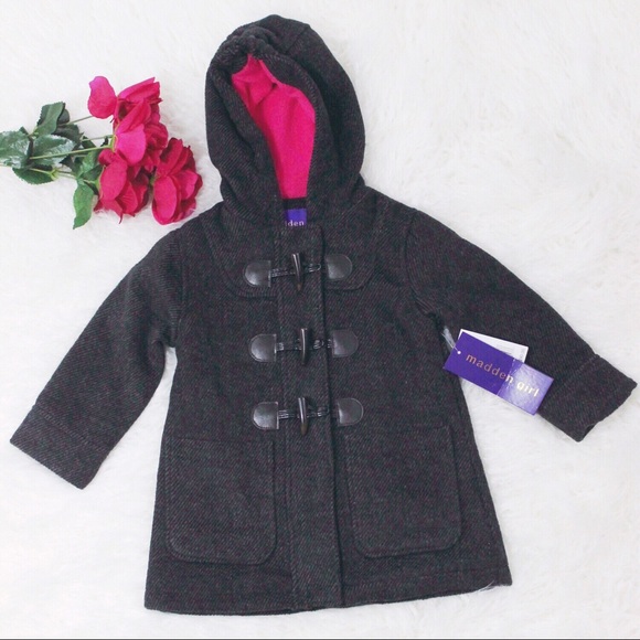 NWT Madden Girl Faux Wool Textured Zipper Coat - Picture 2 of 7